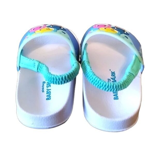 Baby Shark Toddler Sandals Open Toe Slip-On Elastic Heel Strap Size 3 - Picture 8 of 10